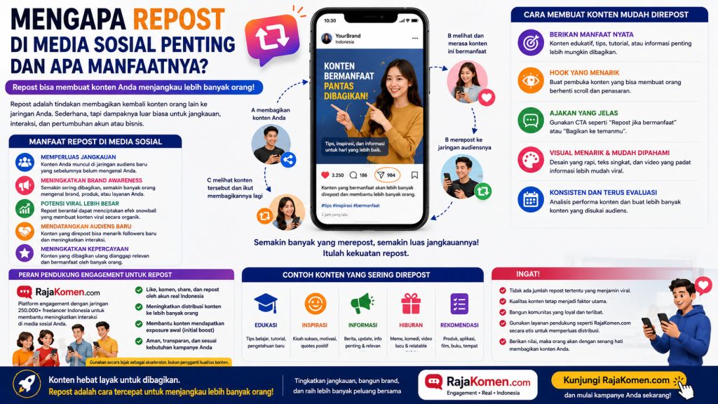 Mengapa Repost di Media Sosial Penting dan Apa Manfaatnya untuk Membuat Konten Semakin Dikenal?